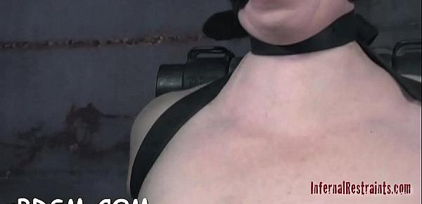  Bounded beauty is trickling wet from her sexy torture